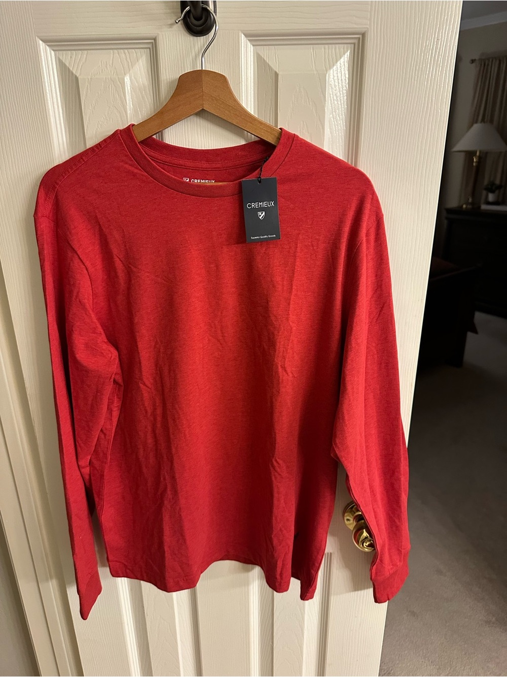 Daniel Cremieux Men's Long Sleeve Crewneck Shirt - Red